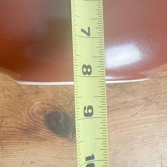 MCM Style Oval Ceramic Vase Red Green Tan Glaze. - Picture 7 of 8